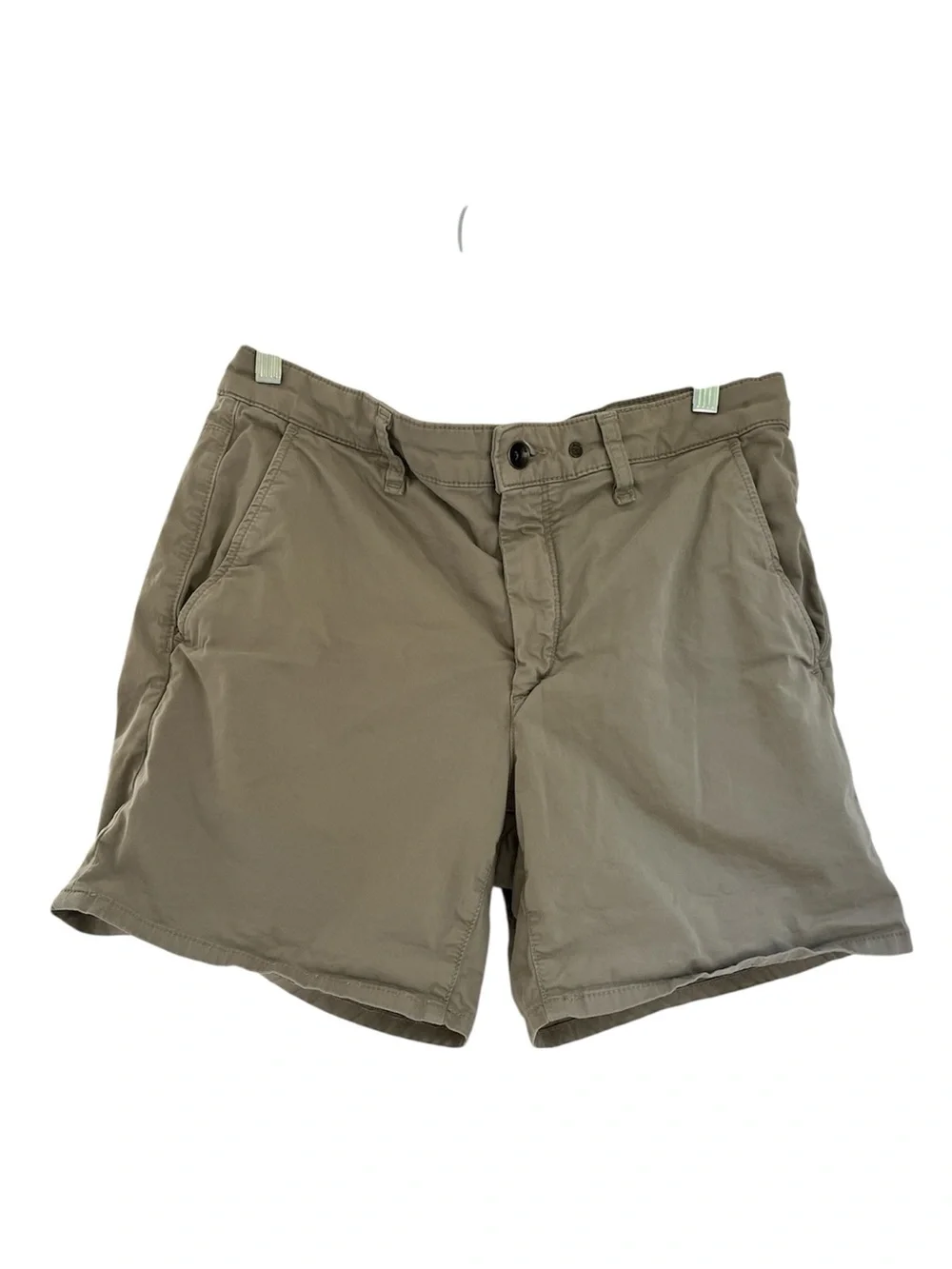 Rag & Bone Khaki Olive Cotton Classic Shorts in Leaf Grey 32